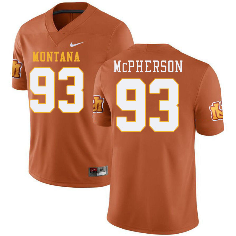 Montana Grizzlies #93 Sloan McPherson College Football Jerseys Stitched Sale-Throwback